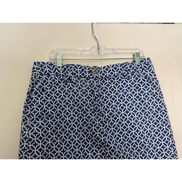 Charter Club Blue White Skort Women‎ Size 12 Geometric Knee Length - Picture 2 of 8